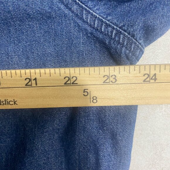 Vintage TY Wear Denim Button-Up‎ Jacket Womens XL Embroidered Aztec Western - Picture 8 of 13